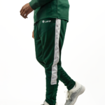 Pantalon de survêtement en maille Layup - vert et blanc KANG