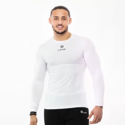 Image produit - T-shirt Performance manches longues - blanc - vue de face